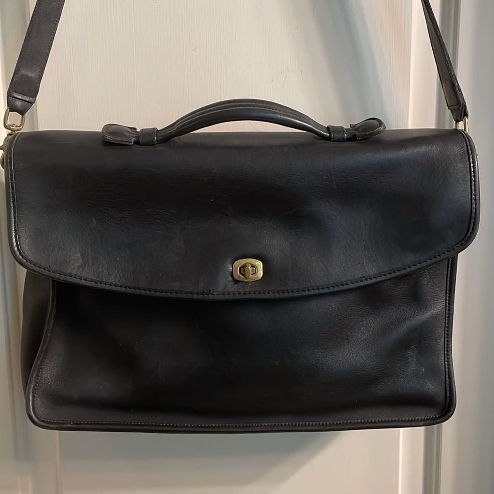 Vintage Coach Lexington Black Briefcase